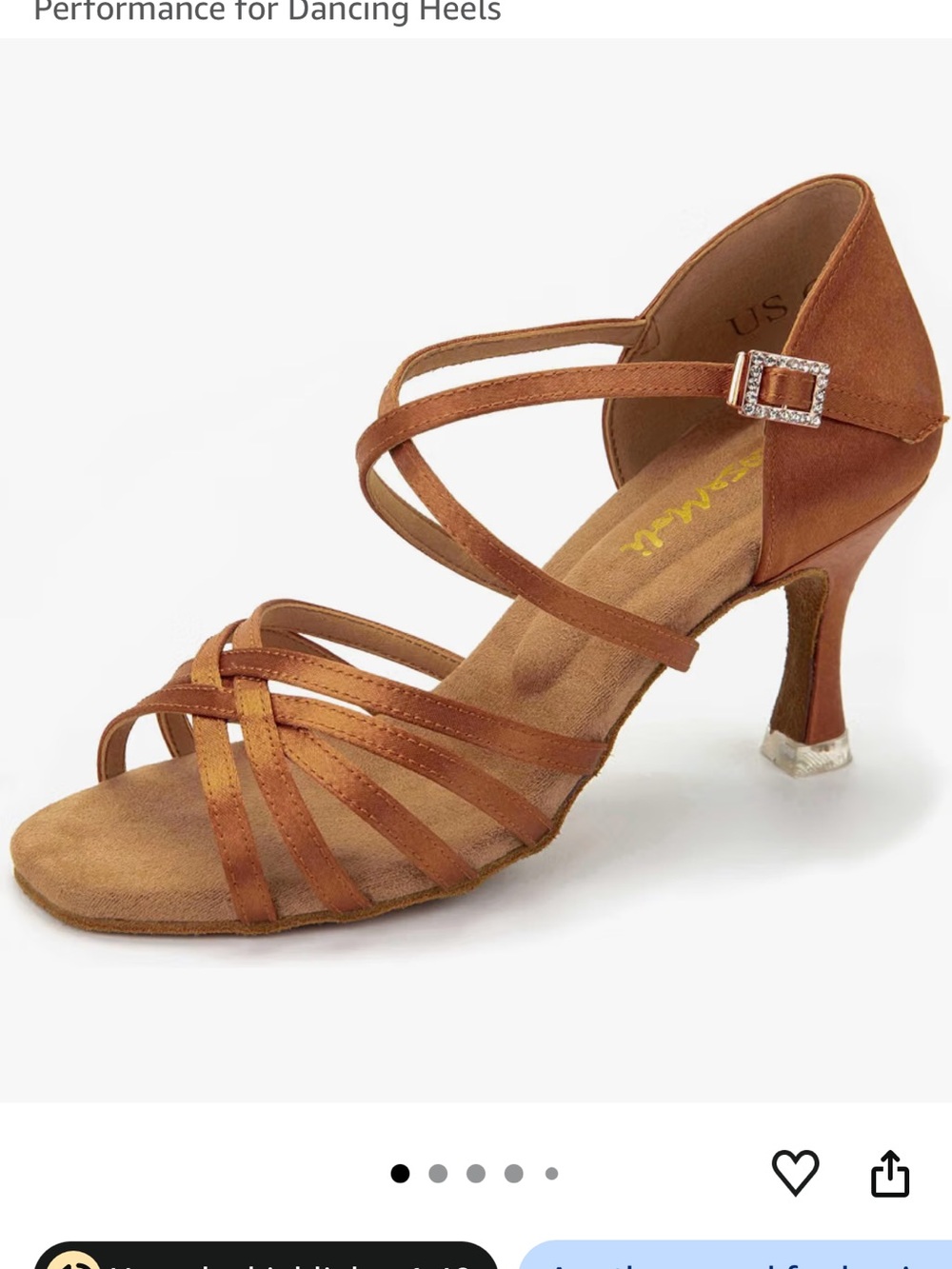 NWT 3” Ballroom Dance Shoes Sz 8